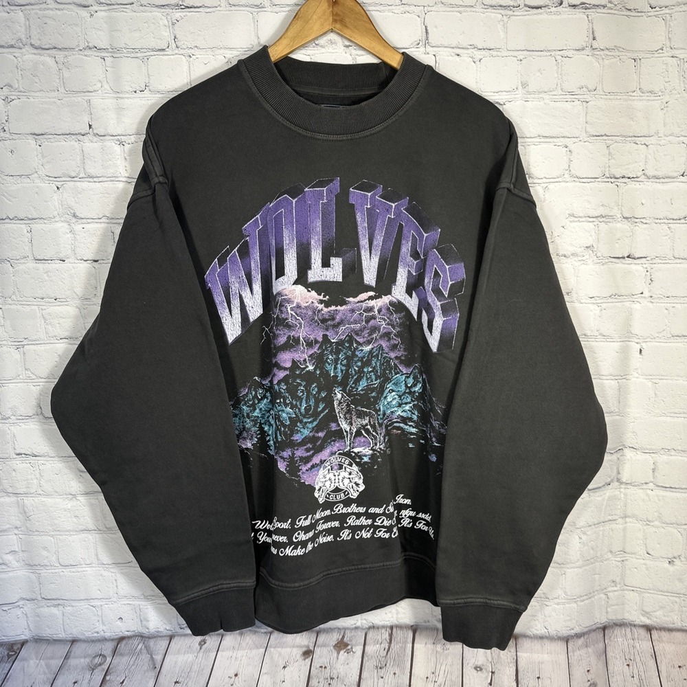 Darc Sport  Wolves Club Guardians Vintage London Men's Crewneck Wolf grey Size L